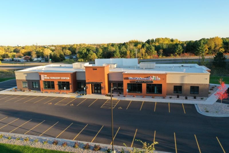 NR office tour photo - aerial view outside