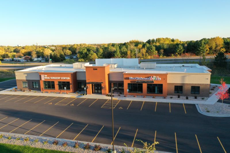 NR office tour photo - aerial view outside